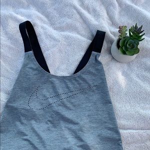 Grey and black nike tank